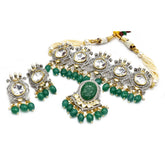 Azzma Green Polki Choker Set - The pashm